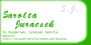 sarolta juracsek business card